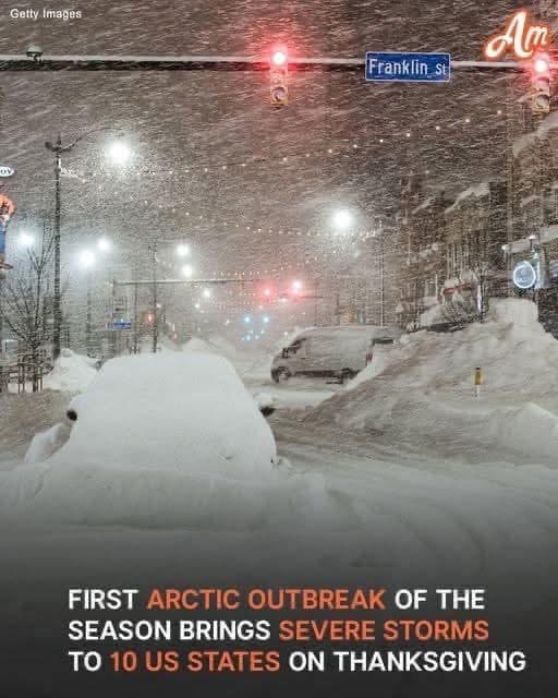 ARCTIC OUTBREAK ALARM.   Official list of states that will face heavy snow
