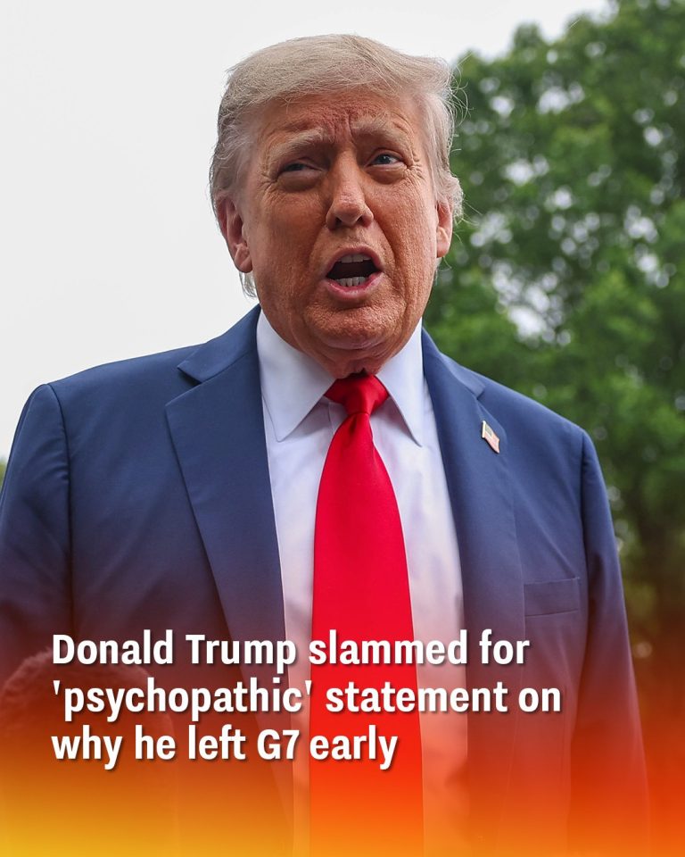 Donald Trump slammed for ‘psychopathic’ statement on why he left G7 early