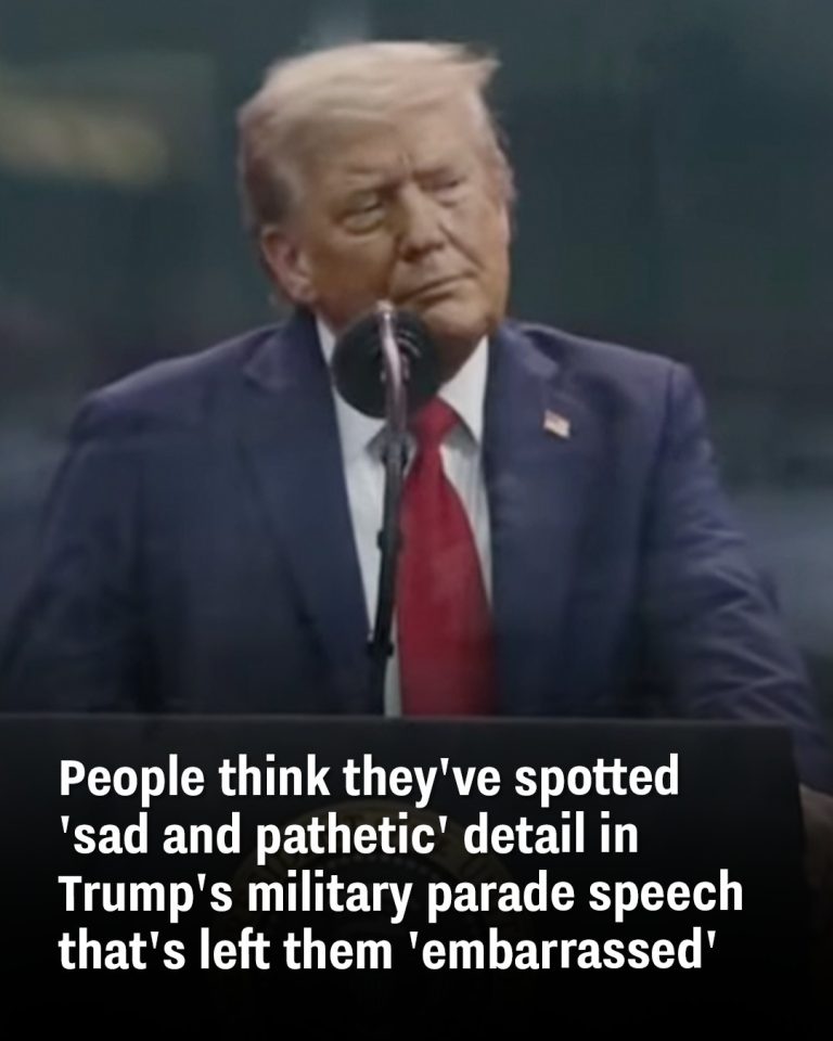 People think they’ve spotted ‘sad and pathetic’ detail in Trump’s military parade speech that’s left them ’embarrassed’