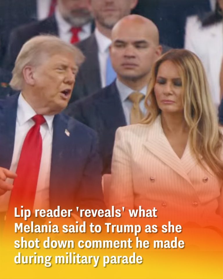 Lip reader ‘reveals’ what Melania said to Trump as she shot down comment he made during military parade