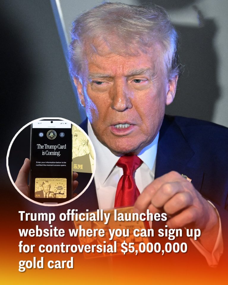 Trump officially launches website where you can sign up for controversial $5,000,000 gold cardv