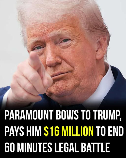 Paramount agrees to pay Trump $16 Million in 60 Minutes