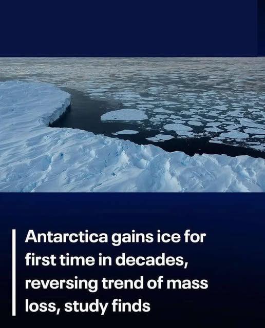 Antarctica sees first ice gai