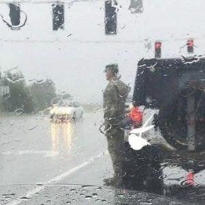 U.S. Soldier Snapped Standing To Attention