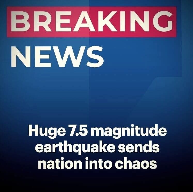 after 7.5 magnitude earthquak