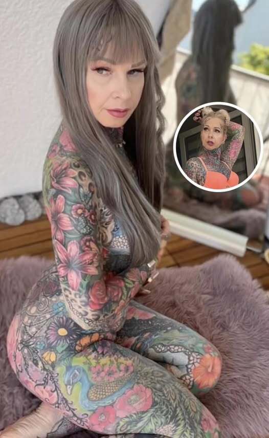 Grandma With Body Fully Covered In Tattoos