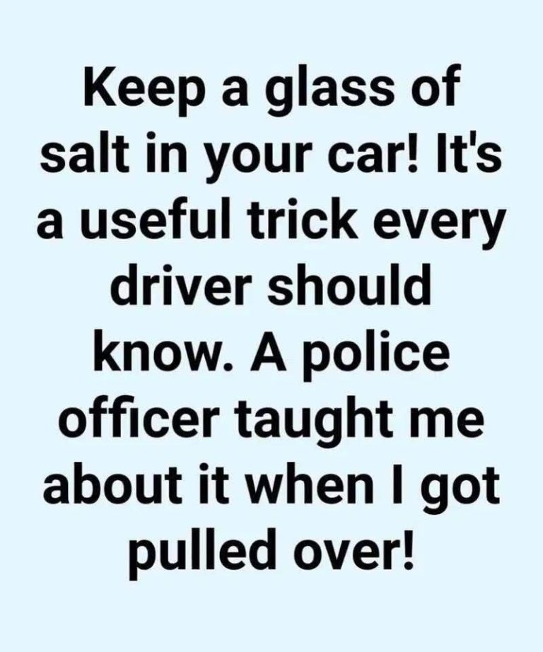 Put a Glass of Salt in Your Car