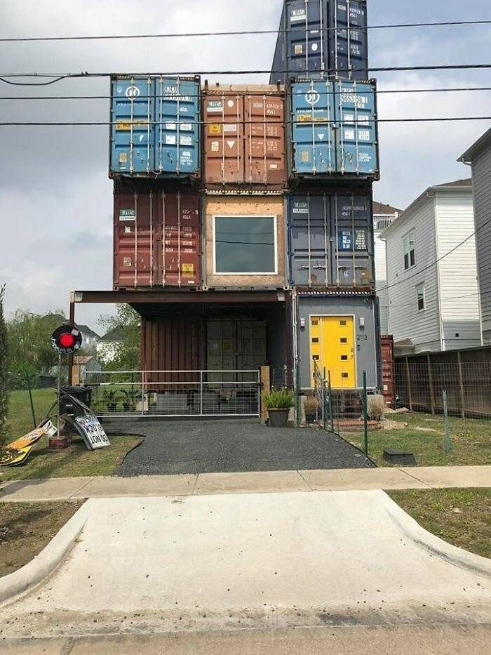 Man Uses 11 Shipping Containers To Build