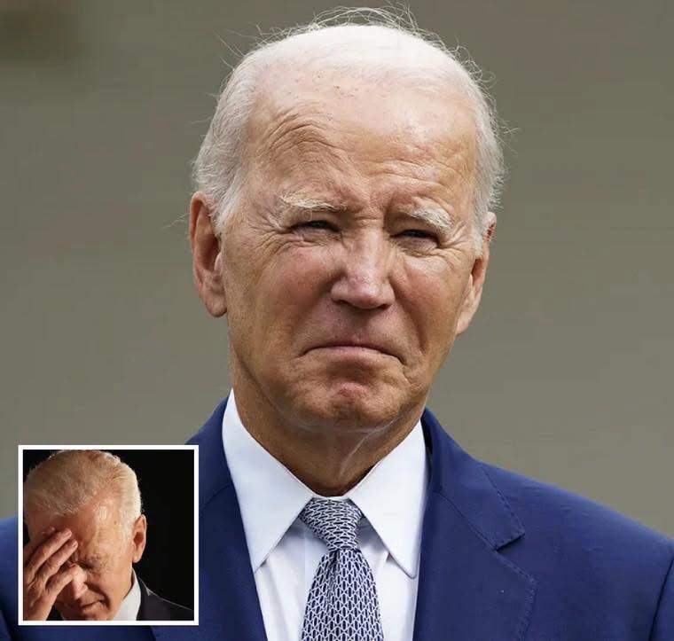 Joe Biden with tears in his eyes