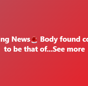 Body found confirmed to be that of