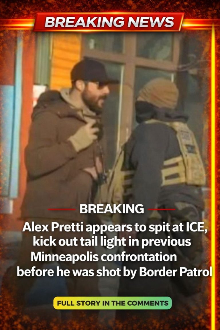 Alex Pretti appears to spit at ICE, 