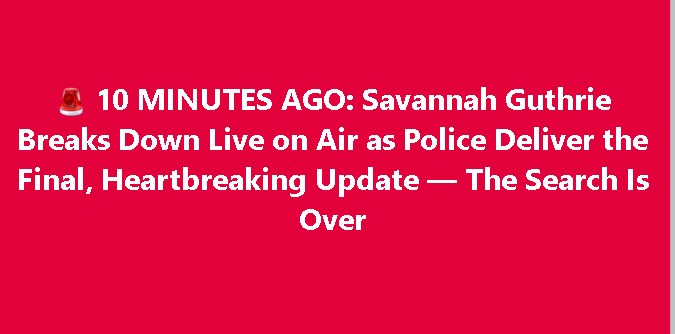 Heartbreaking Moment: Savannah Guthrie Reacts