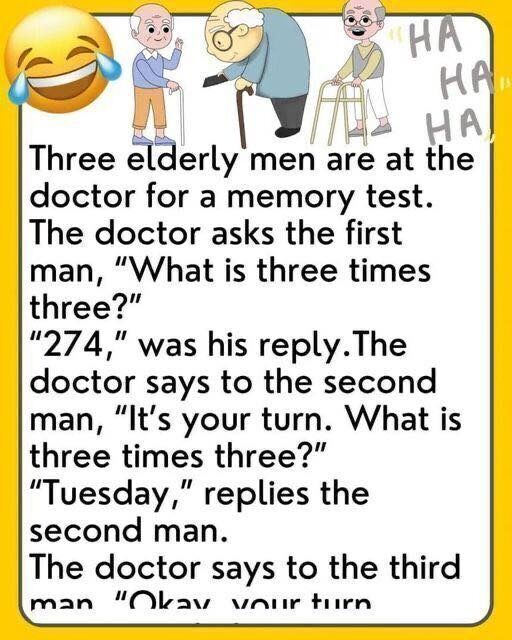 Three Elderly Friends Walk Into a Doctor’s 