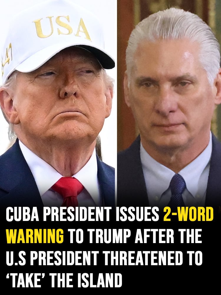 Cuba president issues 2-word war
