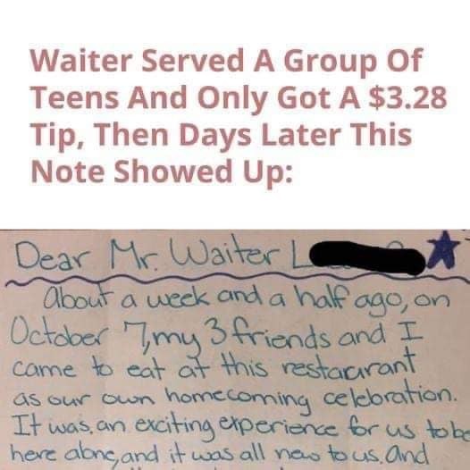 Waiter Upset Over Small Tip — Days L