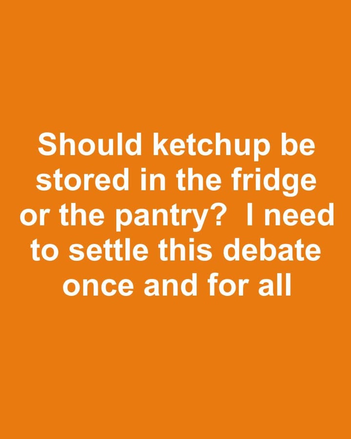 The Great Ketchup Debate Finally 