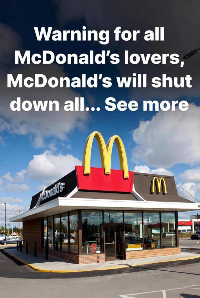 Warning for all McDonald’s lov