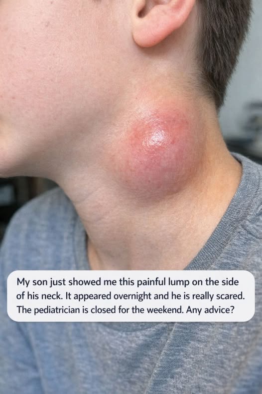 My son just showed me this painful lump o