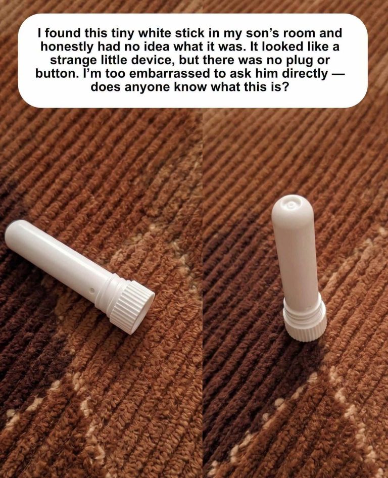 I found this tiny white stick in my son’s roo