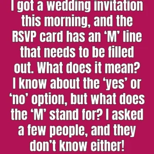 What Does the M Mean on an RSVP Card?
