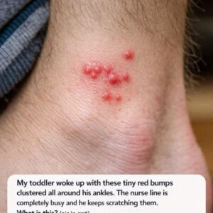 My toddler woke up with these tiny red bumps cluste